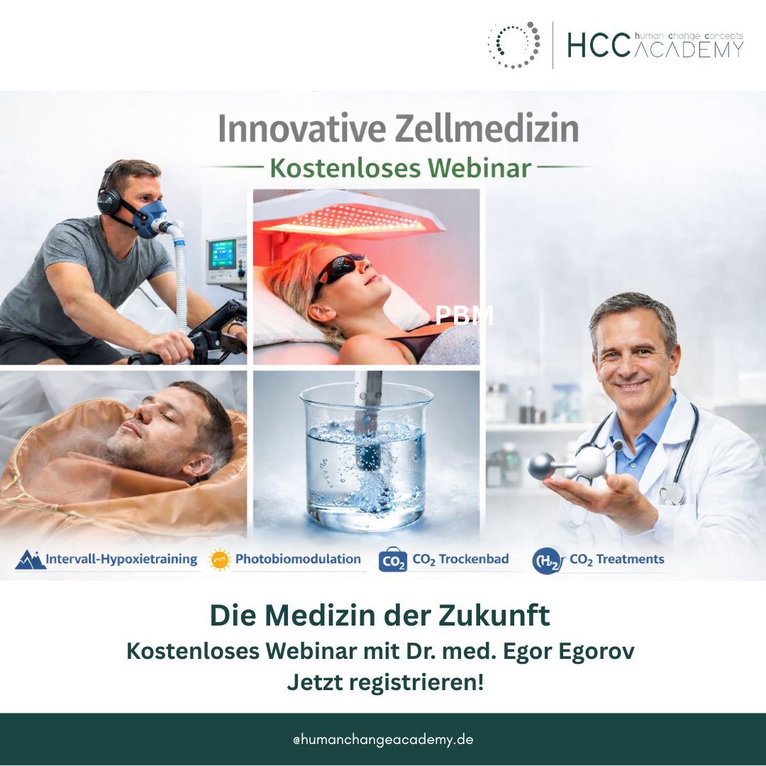 IHHT, Lichttherapie, Molekularer Wasserstoff, CO2 Therapie - kostenloses Webinar