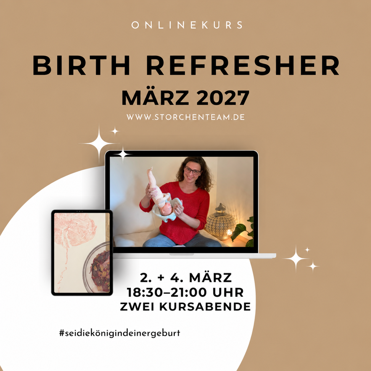 Birth Refresher März 2027 – 2. und 4. März, jeweils 18:30 bis 21:00 Uhr