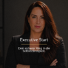 Businessfrau guckt selbstbewusst nach vorne. Executive Start. Dein sicherer Weg in die Selbstständigkeit.