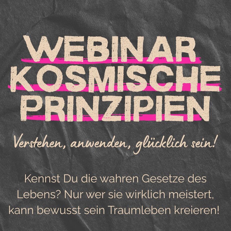 Webinar zu den kosmischen Prinzipien 