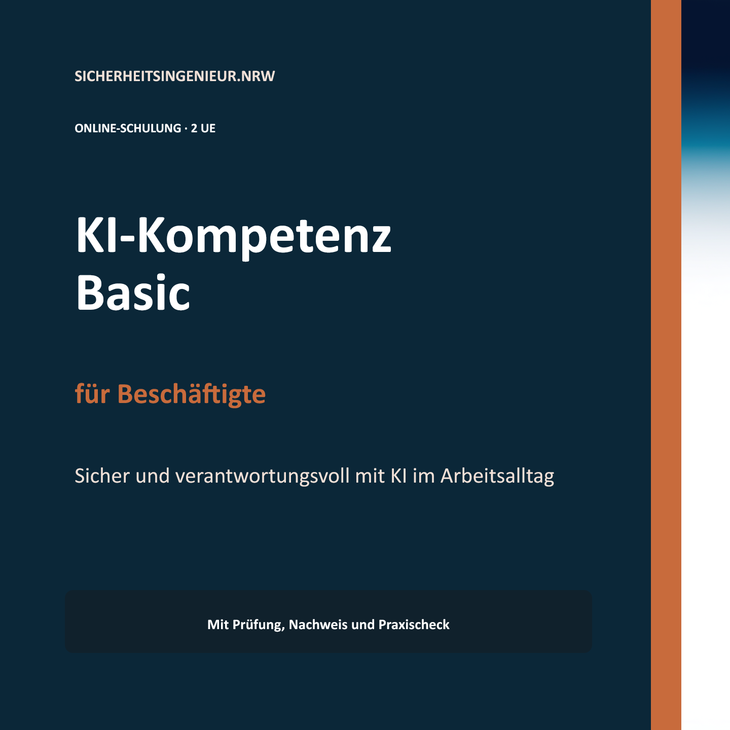 Kurscover „KI-Kompetenz Basic für Beschäftigte“ – sichere und verantwortungsvolle KI-Nutzung