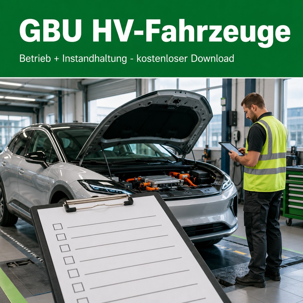 Cover: GBU HV-eigensichere Fahrzeuge – kostenloser Download