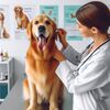 goldenb retriever bei untersuchung ohren in der ordination