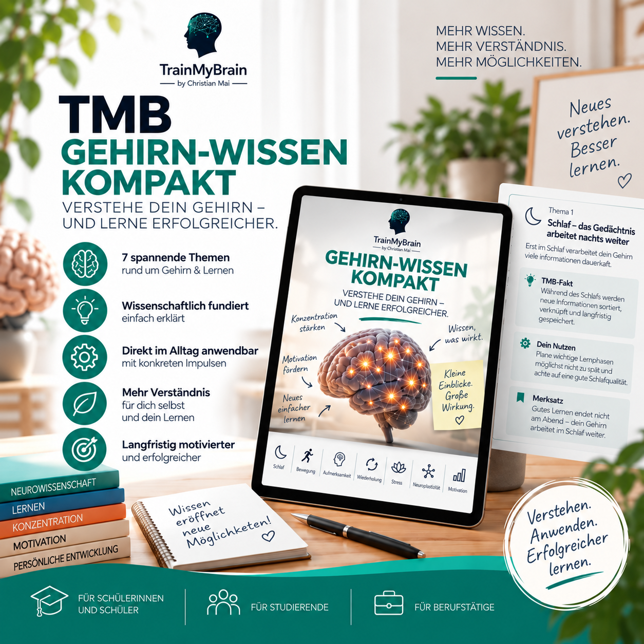 TMB Gehirn-Wissen kompakt: 7 verständlich erklärte Themen rund um Gehirn & Lernen: verstehen, anwenden & erfolgreicher lernen