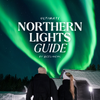 Cover des „Ultimate Northern Lights Guide“ mit Nordlichtern am Himmel.