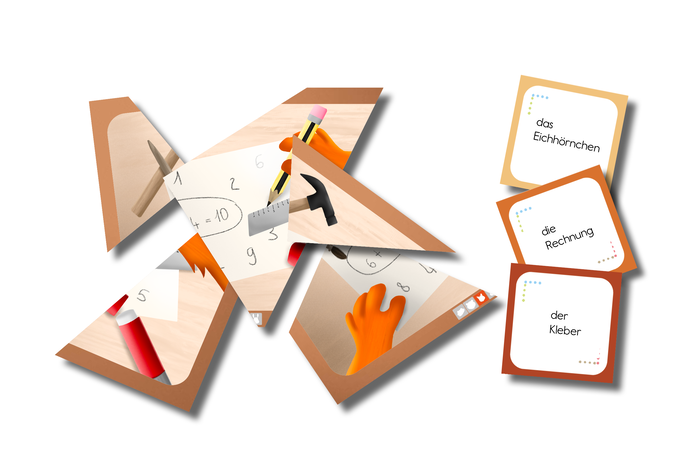 Bild-Wort Puzzle Skirli total wuselig