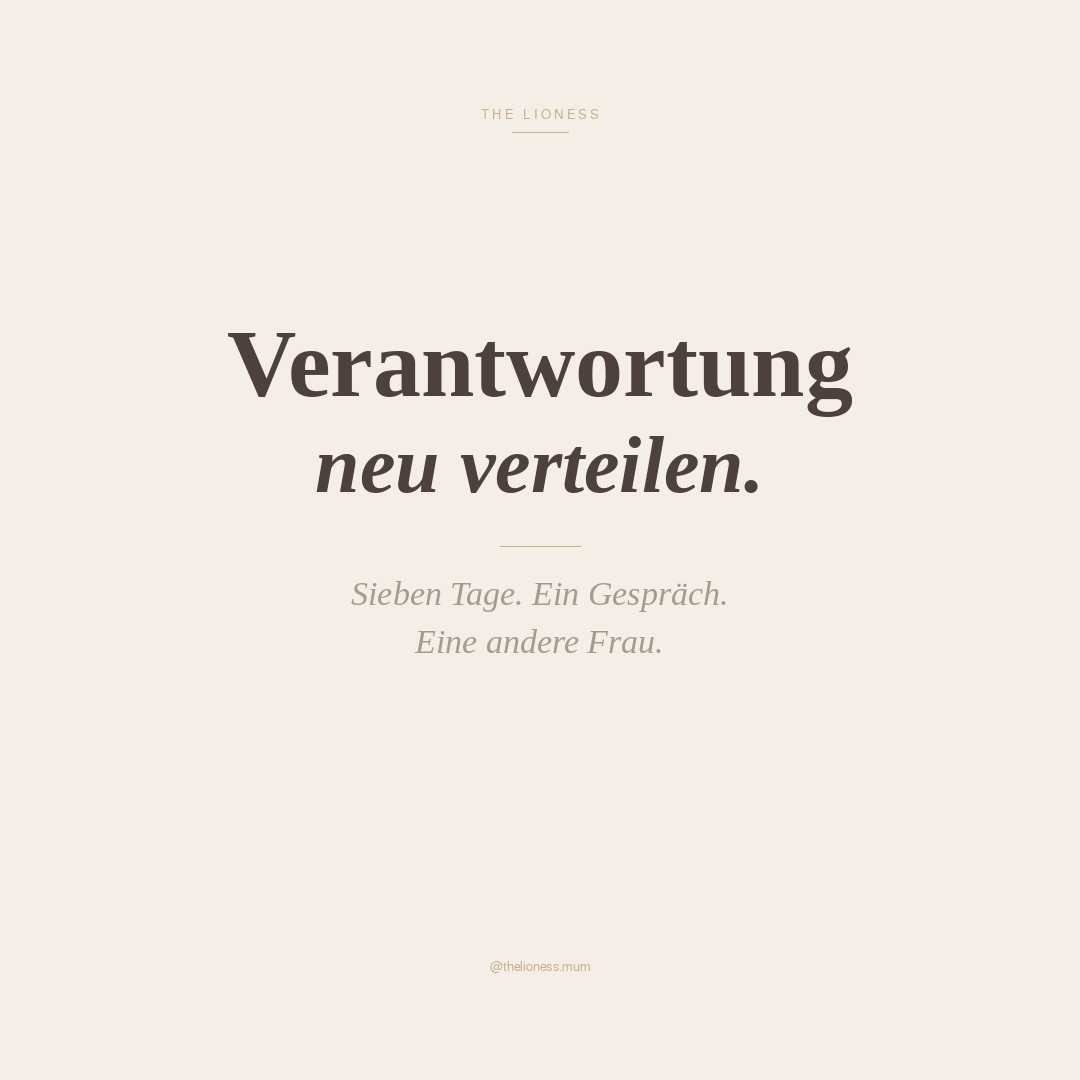 Verantwortung neu verteilen.