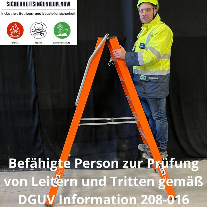 König Werbeanlagen Hinweisschild Plakette DGUV Info 208-016 Leitern Und Tritte Gruen Weiss O30mm 10pl S0y5e0zf