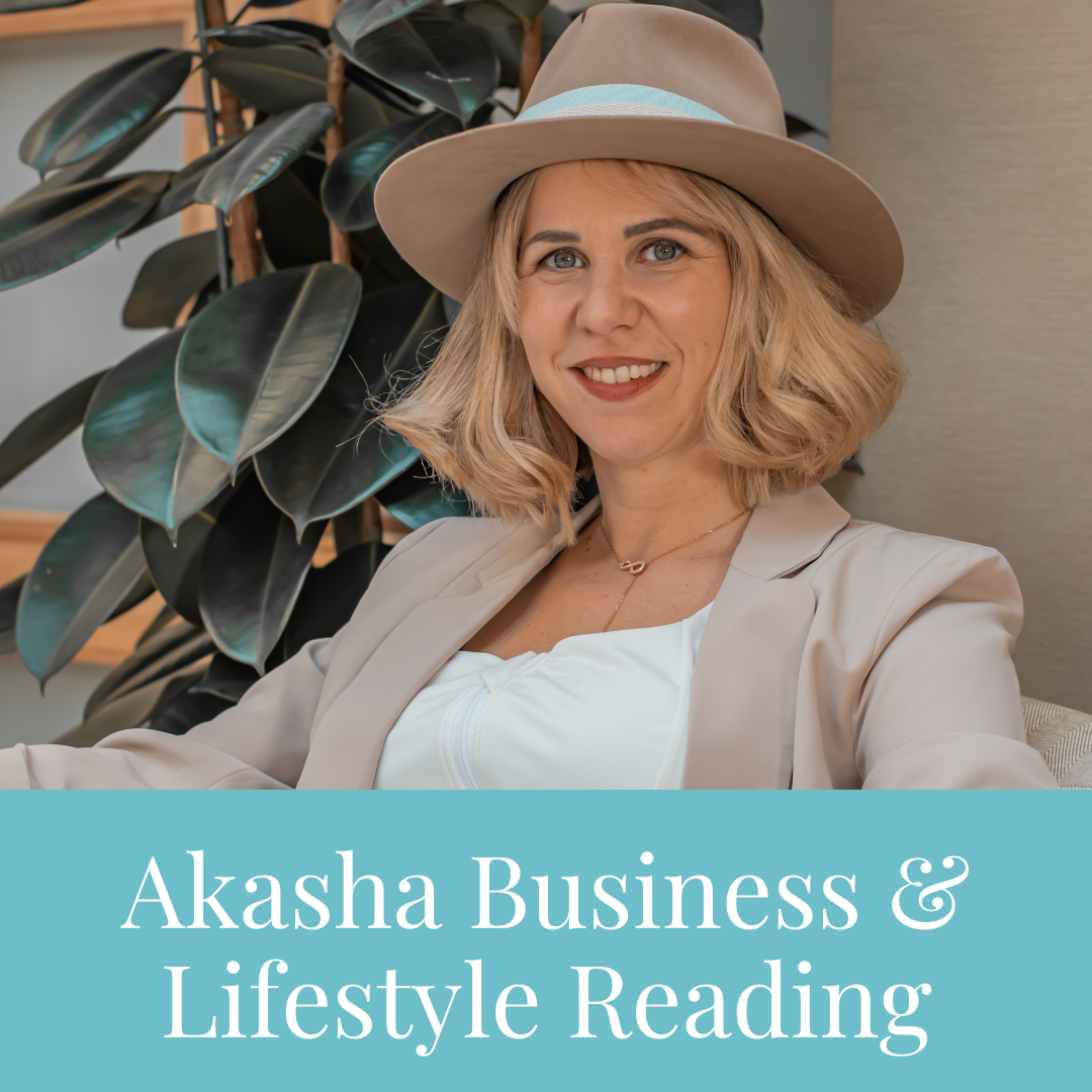 Banner mit Text "Akasha Business & Lifestyle Reading"