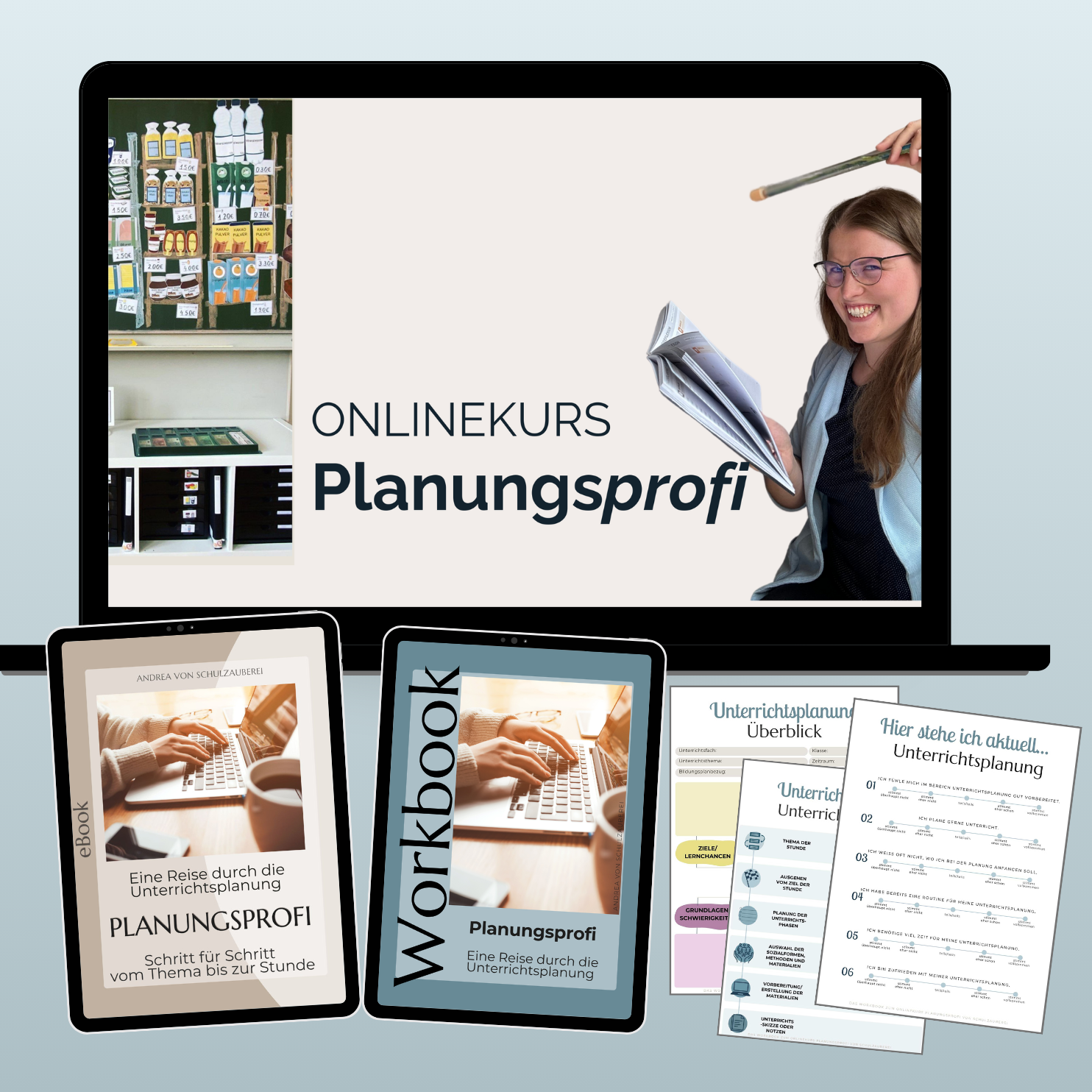 Banner für den Onlinekurs zu Unterrichtsplanung Planungsprofi