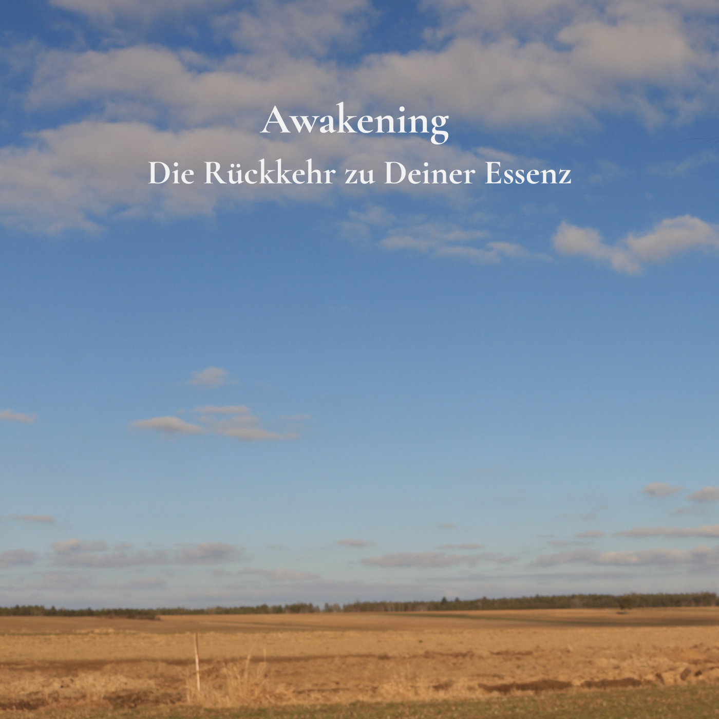 Coverbild des Programms „Awakening – Die Rückkehr zu deiner Essenz“, Landschaft mit Himmel und weiter Ebene.